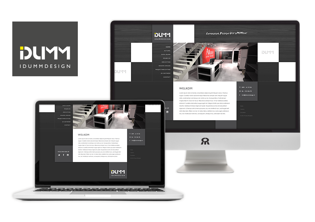Ontwerp IDuMM Design logo en ontwikkeling website