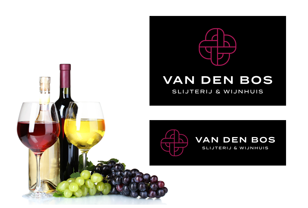 Logo ontwerp Van den Bos - Slijterij & Wijnhuis