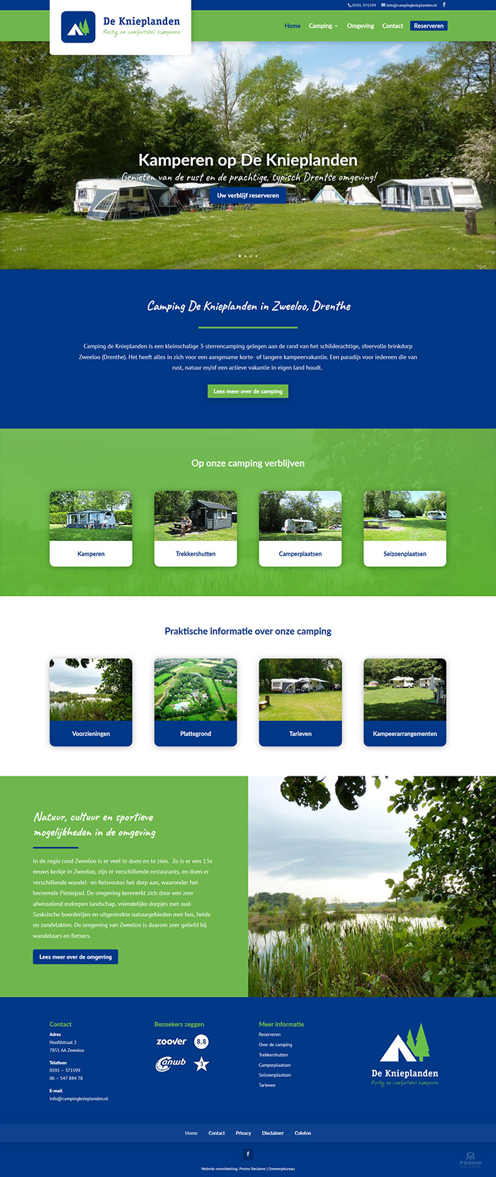 Website ontwikkeling Camping de Knieplanden