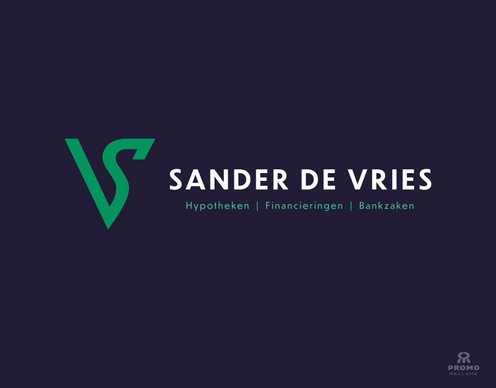 Sander de Vries Financiële diensten logo ontwerp