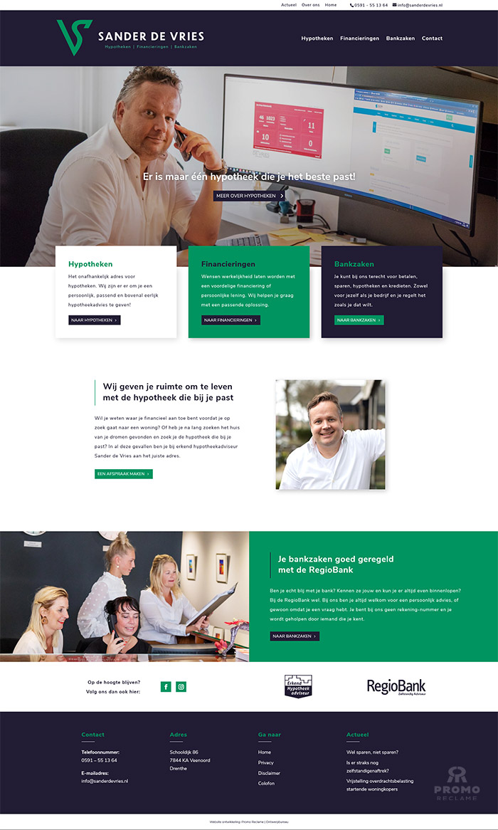 Website realisatie Sander de Vries